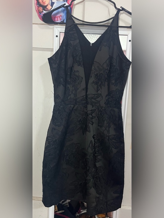 Dress the Population Dresses & Skirts - Dress the Population Black Floral Lace Overlay Mini Dress